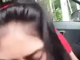 Indian Girl expert blow job bj in car .mp4