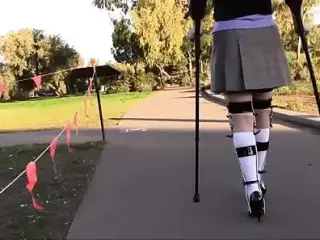 Knee Socks Crutching legbrace.mp4