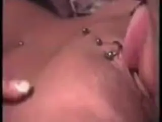 Licking my mistress pierced pussy
