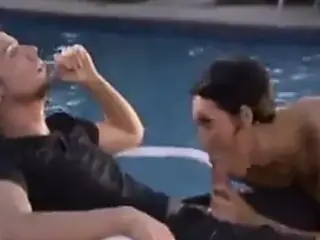 Blowjob near the Pool