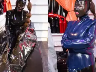 RubberGirl in heavy rubber bondage