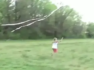 Come out in the field and help me fly my new kite