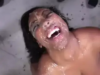 Black faces get tons of cum