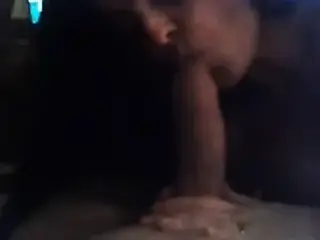 Il se fait sucer par une amie du chat