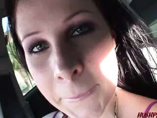 Busty Gianna Michaels sucks dick in a van then is fucked