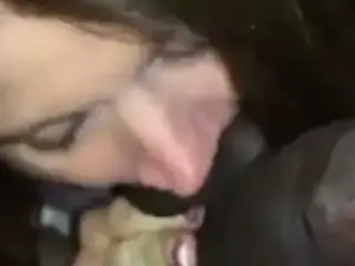 Nice MILF sucking a Big Black Cock