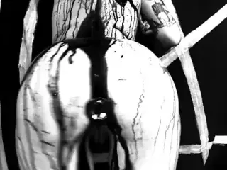 Busty Goth Satanist Takes Black Shower