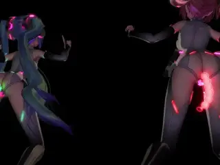 MMD Miku Teto Nell glanced at me