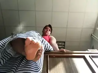 Russian Milf dangle soles tease