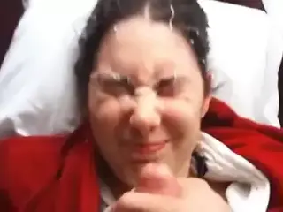 Shy girl gets facial