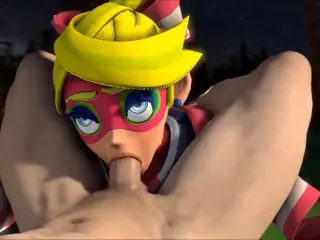 ARMS Twintelle, Min Min and Ribbon Girl 3D Futa!