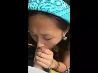 Asian Blowjob & Cumshot on a Kayak