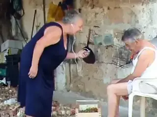 BBW italian Grandma Calls Grandpa to fuck