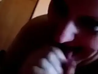 Amateur chubby woman sucks husband cock