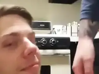 He sniffing her ass