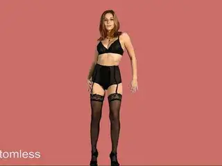 trimmed lady getting bottomless by dance