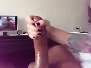 Big cock handjob