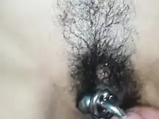 Fucking a Hairy Wet Latina with my Pierced Cock