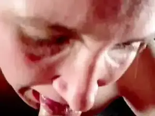 Simona blowjob with cum drinking