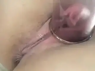 Dripping toying pussy