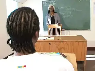 Sexy black teacher getting fucked hard