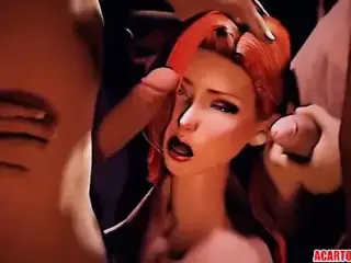 Jessica Rabbit enjoys being fucked by big cocks