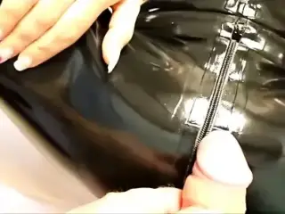 Squirting Blonde In Sexy Latex Rammed To Orgasm