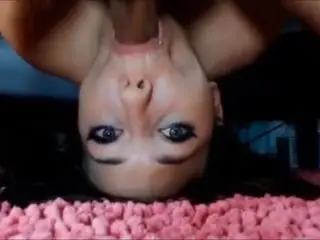 Upside deepthroat and cum
