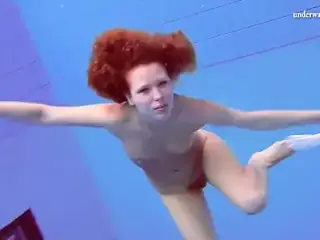 Matrosova hot ginger pussy in the pool