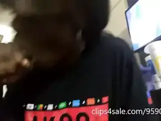 Ashley Ebony sucking sloppy