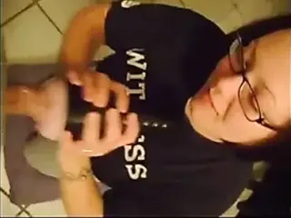 Massive load after jerking dude off with fleshlight