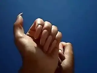long nails and sand on the beach