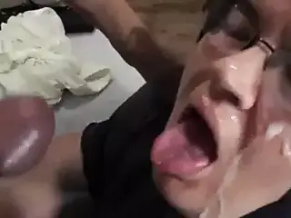 Cum on mature arab with glasses