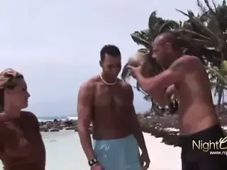 Dirty girls on the beach