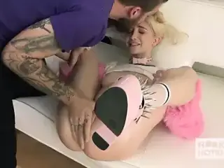 Blonde Teen Brutally Fucked By Guy She Met Online