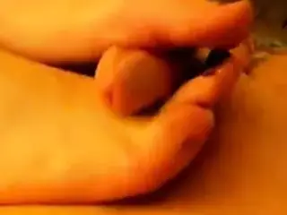 footfuck with lots of precum