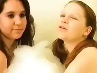 Amateur muff divers with big tits lick and finger each other