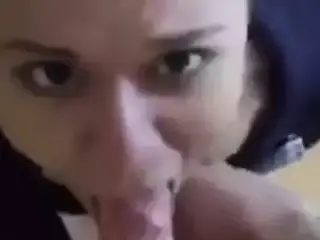 Cheating girlfriend sucks cock