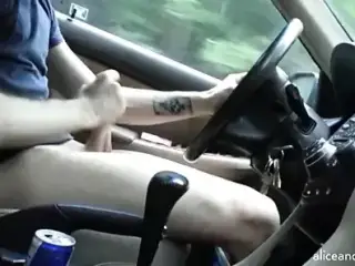 Jerking Off In The Car