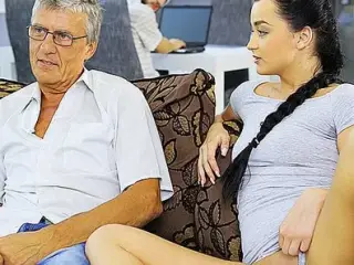DADDY4K. Horny brunette unleashes all lust on boyfriend's...