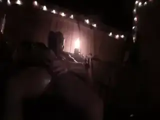 GETTING A HUGE NUT IN BACK YARD