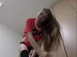 Cute Long Haired Blonde Striptease, Long Hair, Hair