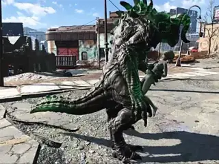 Fallout 4 Katsu and the Deathclaw