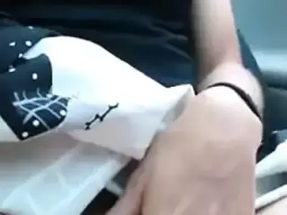 Driving with one finger in pussy