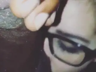 nasty bitch licks ass and cum