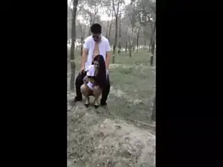 Beautiful Chinese girl outdoor fucking