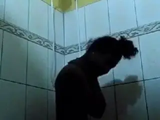 PNG girl taking a shower