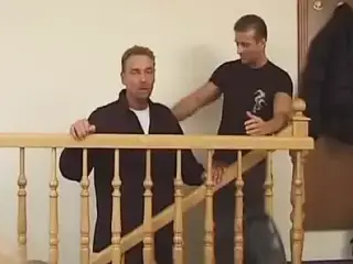 Wild blonde lady from Germany taking care of two loaded cocks