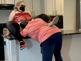 Hot Horny SSBBW Blonde Milf Realtor Flirts With Renter Client & Gets Doggystyle Creampie In Pussy, Black Cumming Inside