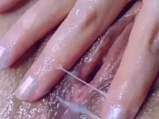 Creamy masturbation